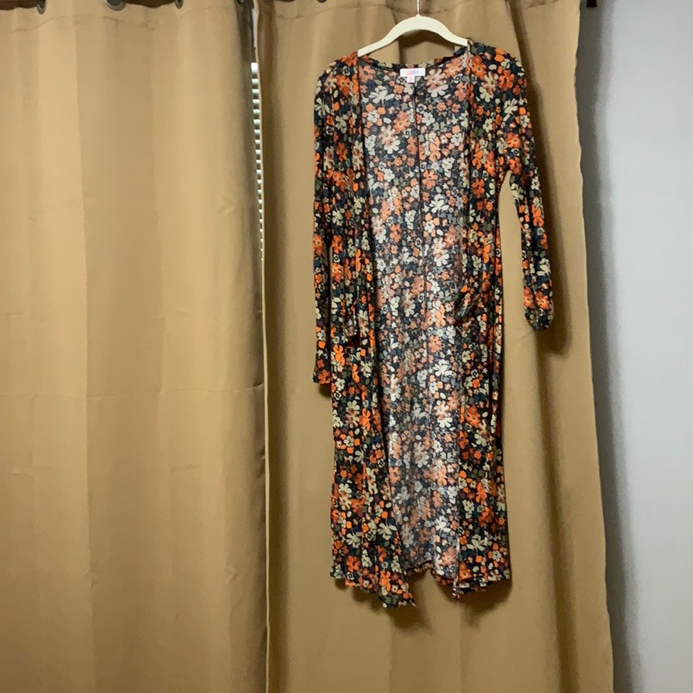 Lularoe long sweater. Floral print